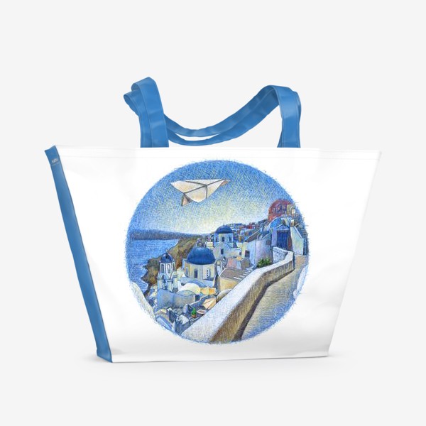 Пляжная сумка «Grace. Santorini.»