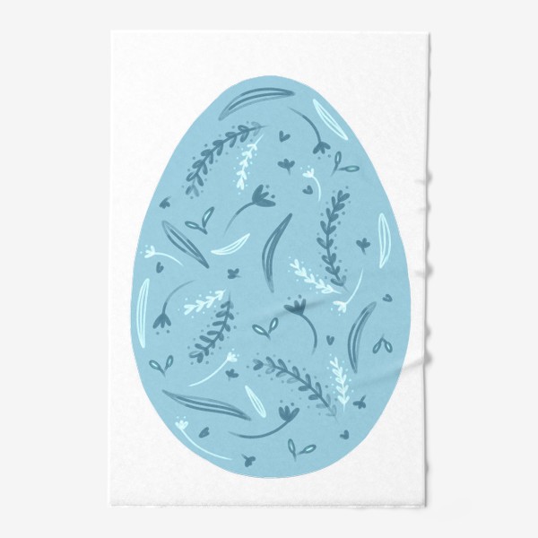 Полотенце «голубое пасхальное яйцо  в подарок на пасху»