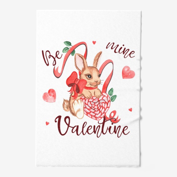 Полотенце &laquo;Кролик "Будь моей валентинкой"&raquo;