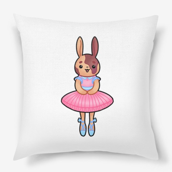 Подушка «Кролик - балерина, кавайная зайка в японском стиле»