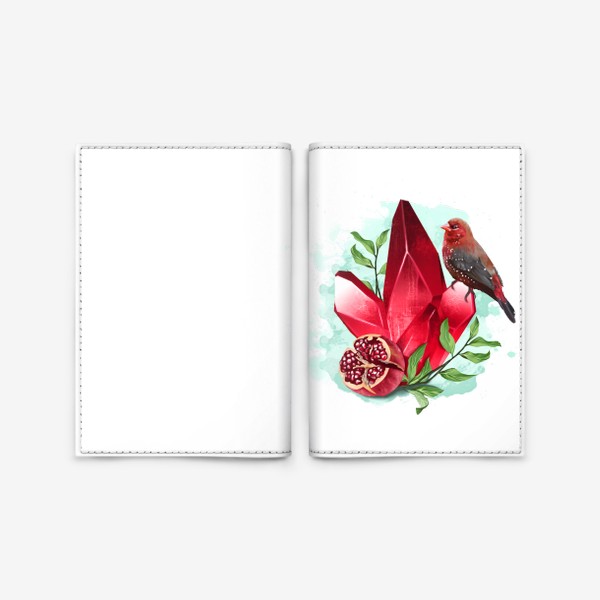 Обложка для паспорта «Красный кристалл и гранат»