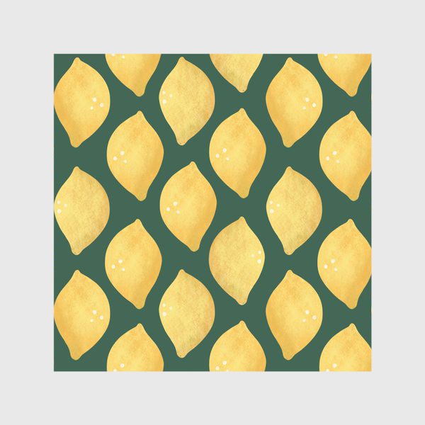 Скатерть &laquo;Лимоны на зелёном фоне Яркий лимонный геометрический принт &raquo;