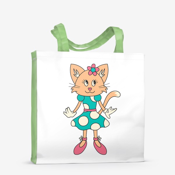 Сумка-шоппер «Ретро кошка в платье»