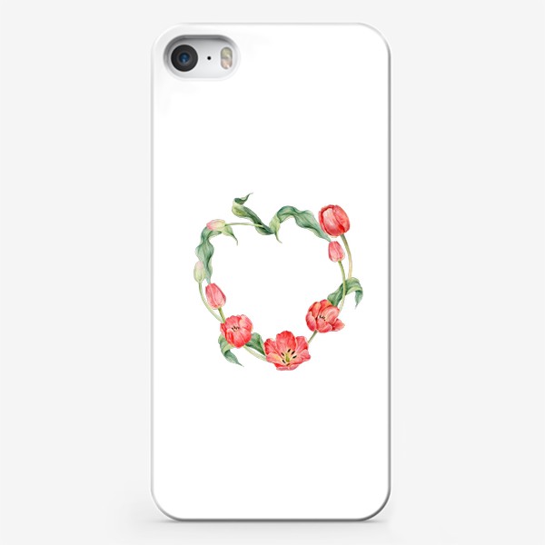 Чехол iPhone «Сердце из тюльпанов»