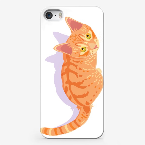 Чехол iPhone «Рыжий кот с мышкой»