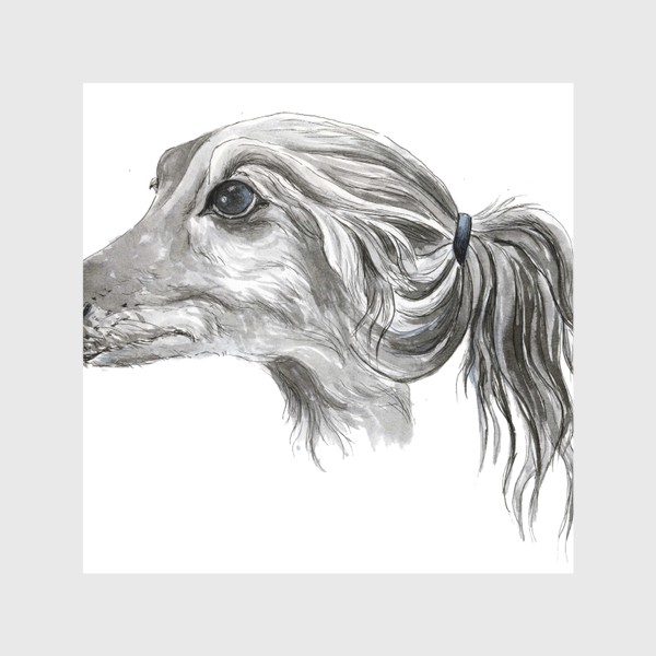 Скатерть «Портрет собаки породы салюки борзая»