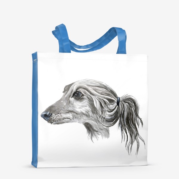 Сумка-шоппер «Портрет собаки породы салюки борзая»