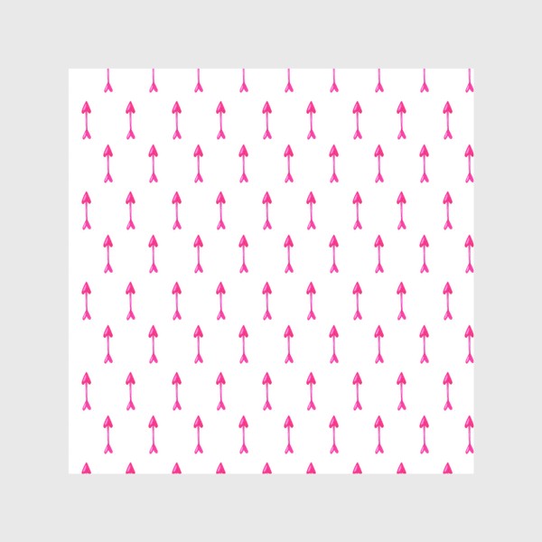 Шторы «Паттерн розовые стрелы на белом фоне»