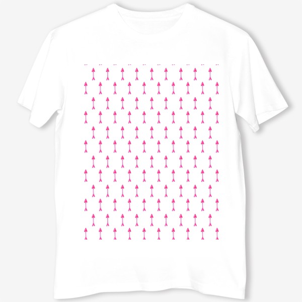 Футболка «Паттерн розовые стрелы на белом фоне»
