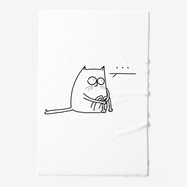 Полотенце «Кот сидит и думает, как жить»
