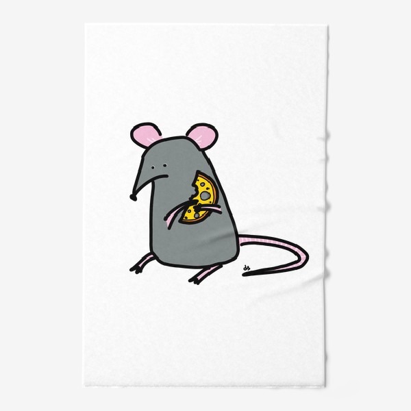 Полотенце «Мышка с кусочком сыра»