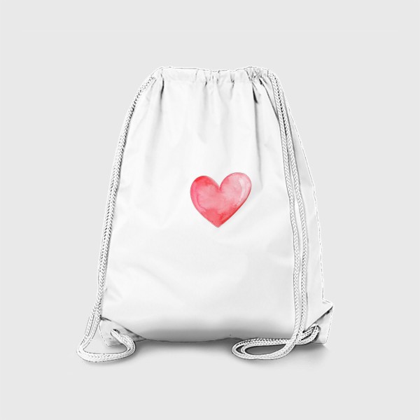 Рюкзак «Акварельное красное сердце»
