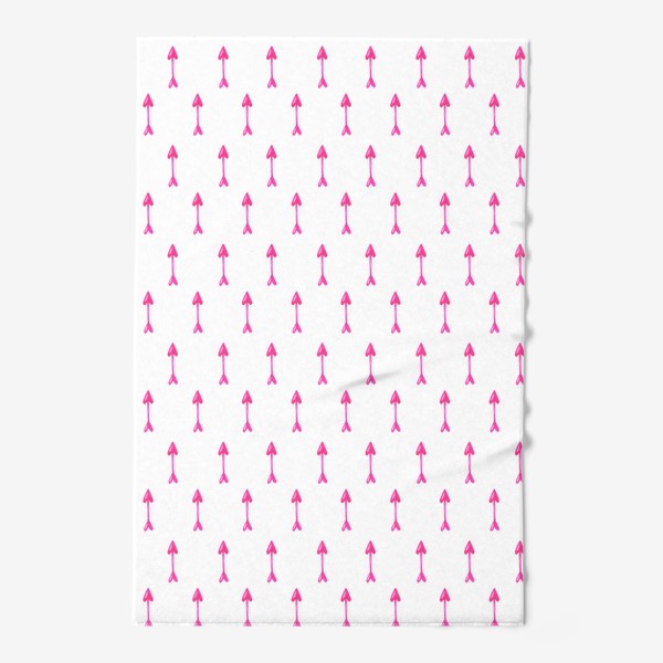 Полотенце «Паттерн розовые стрелы на белом фоне»