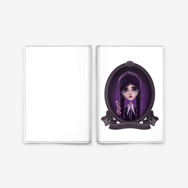 Обложка для паспорта «Wednesday Addams»