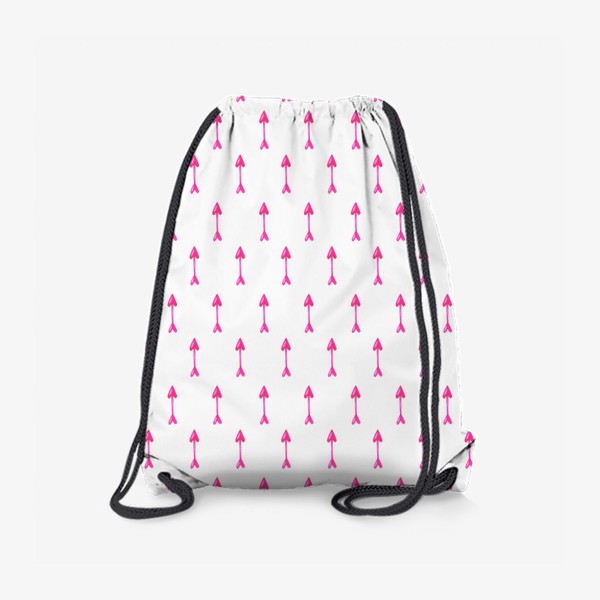 Рюкзак «Паттерн розовые стрелы на белом фоне»
