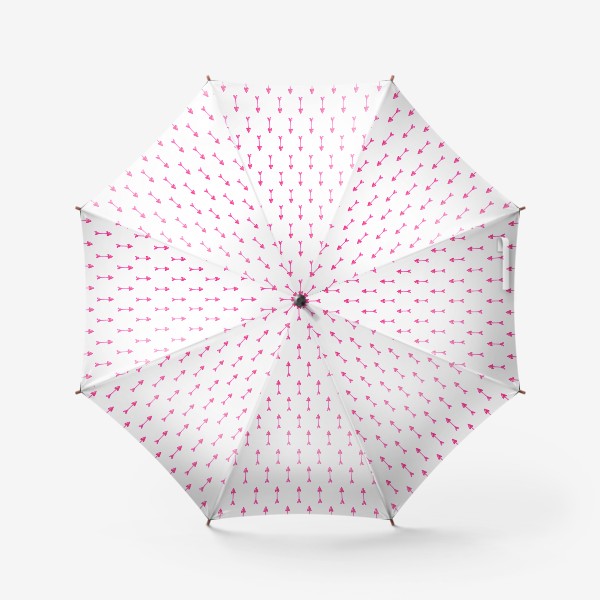 Зонт &laquo;Паттерн розовые стрелы на белом фоне&raquo;