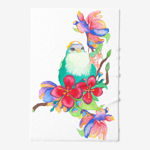 Полотенце «Птица в цветах»