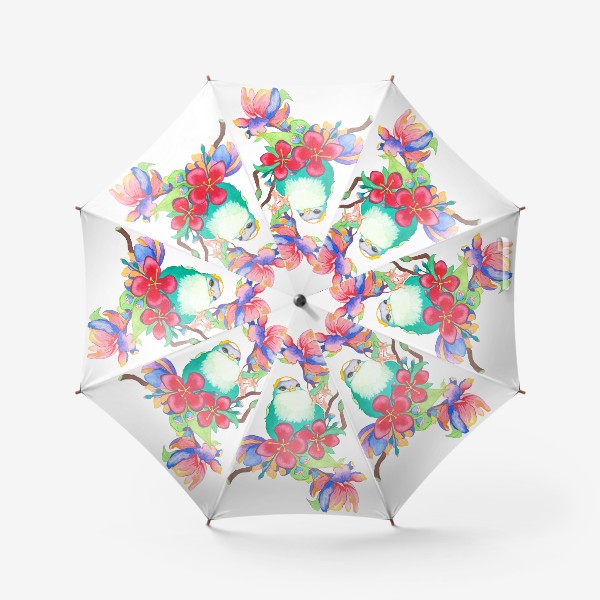 Зонт «Птица в цветах»
