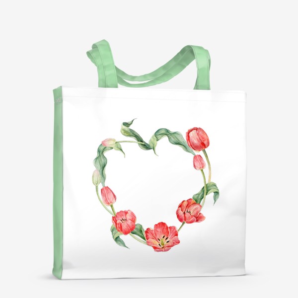 Сумка-шоппер «Сердце из тюльпанов»