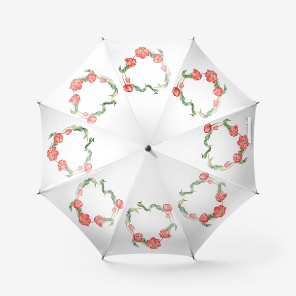 Зонт «Сердце из тюльпанов»