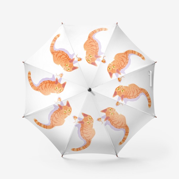Зонт «Рыжий кот с мышкой»