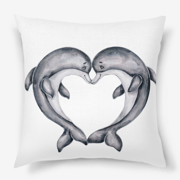 Подушка «Влюбленные дельфинчики. 14 февраля»