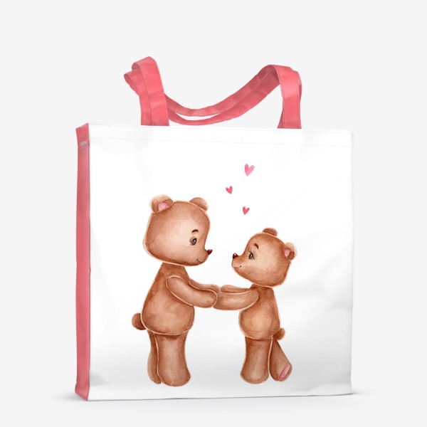 Сумка-шоппер «Влюбленные Мишки Тедди. 14 февраля.»