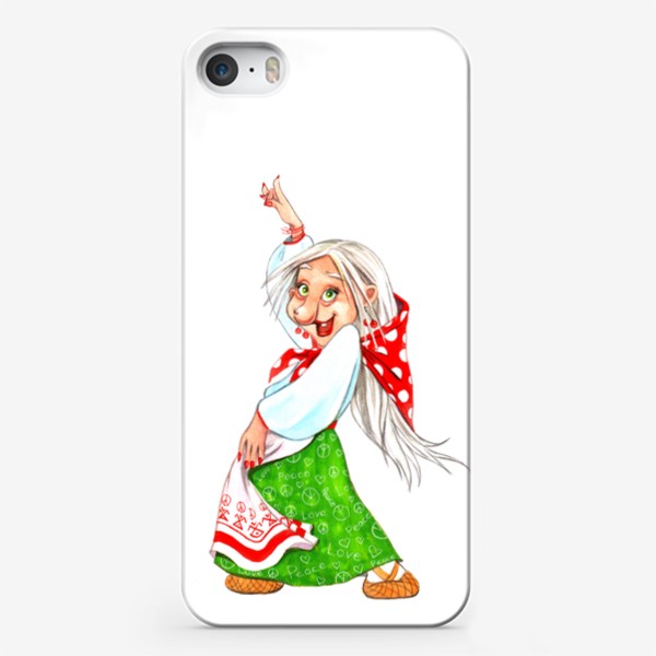Чехол iPhone «Баба Яга - пацифист»