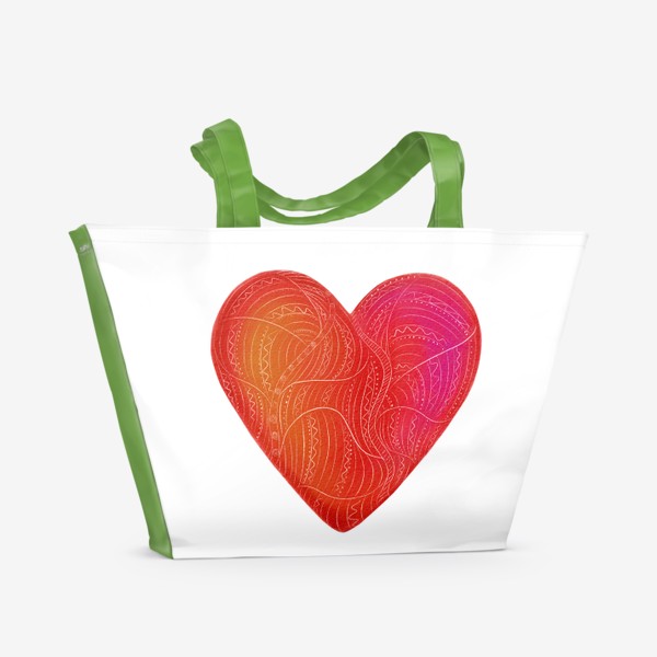 Пляжная сумка «Сердце - любовь»