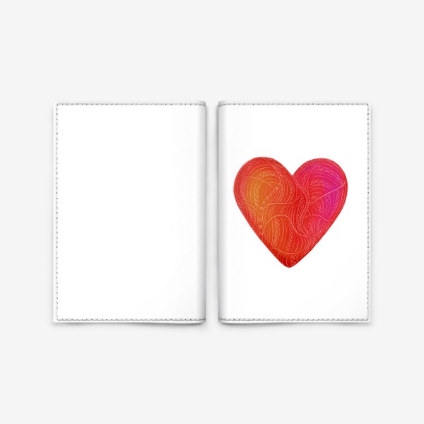 Обложка для паспорта «Сердце - любовь»