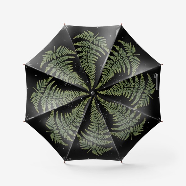 Зонт «Листья папоротника и луна»