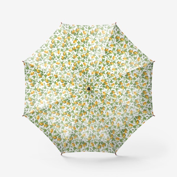 Зонт «Лимоны на ветках - паттерн»