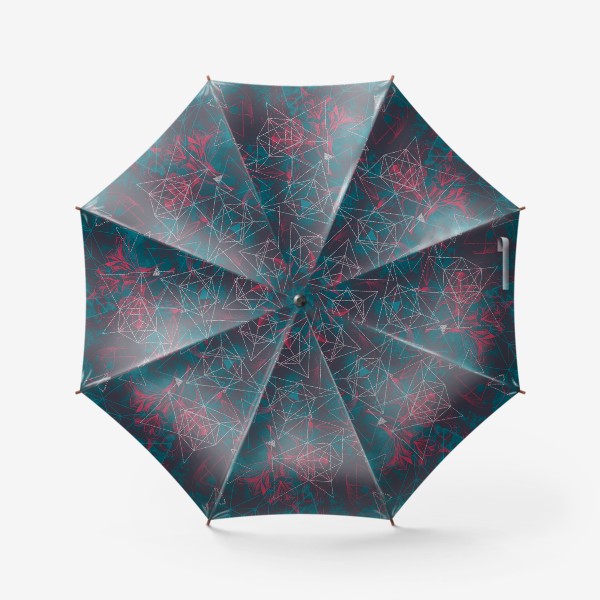 Зонт «лилии и геометрия маджента»