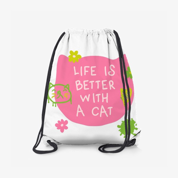 Рюкзак «Жизнь лучше с котиком.»
