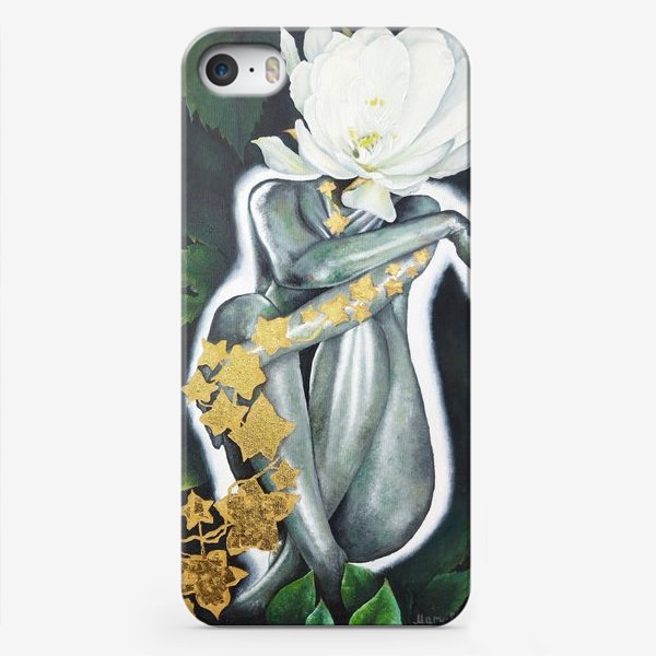 Чехол iPhone «Флора - богиня цветов на фоне листвы. Королева ночи»