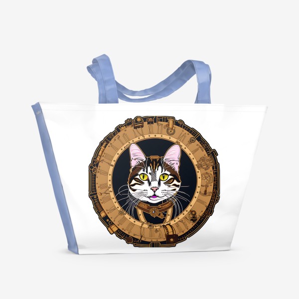 Пляжная сумка «Кот-Стимпанк»