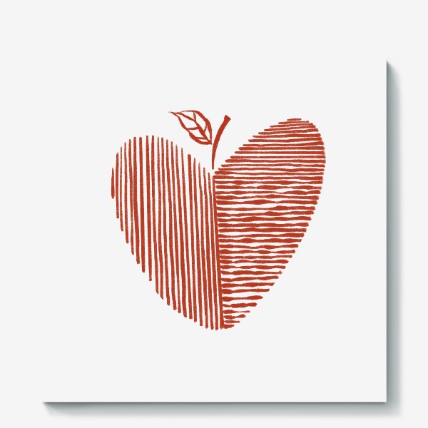 Холст «Яблочное сердце»