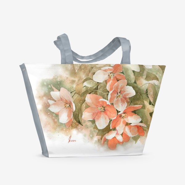 Пляжная сумка «Цветы яблони»