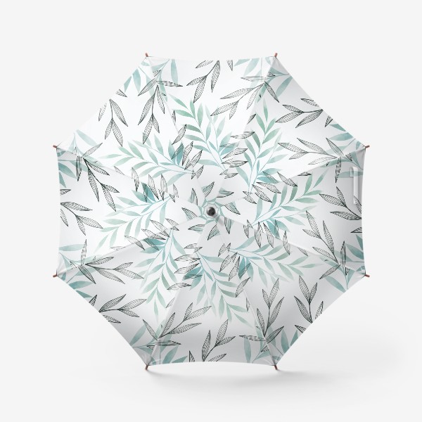 Зонт «Веточки цвета, паттерн»