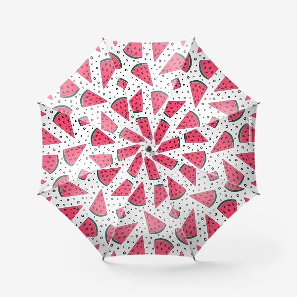 Зонт «Милый паттерн с кусочками арбуза в дудл стиле»