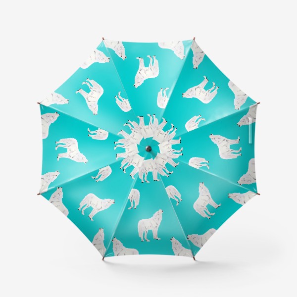 Зонт «Белые волки паттерн»