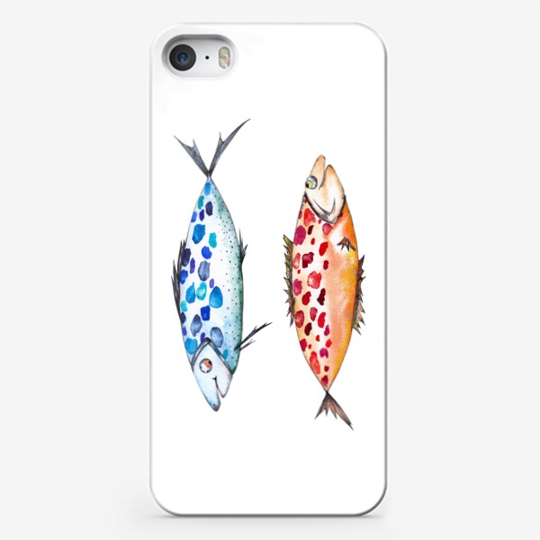 Чехол iPhone «Кокетливые рыбки в подарок рыбаку и рыбам. Зодиак. Гороскоп февраль - март.»
