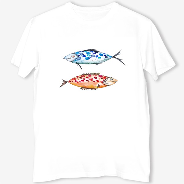 Футболка &laquo;Кокетливые рыбки в подарок рыбаку и рыбам. Зодиак. Гороскоп февраль - март.&raquo;