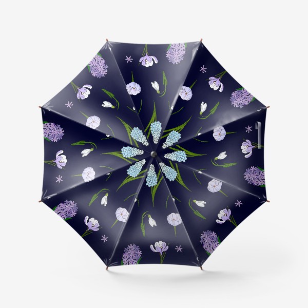 Зонт «весенние цветы, первоцветы»