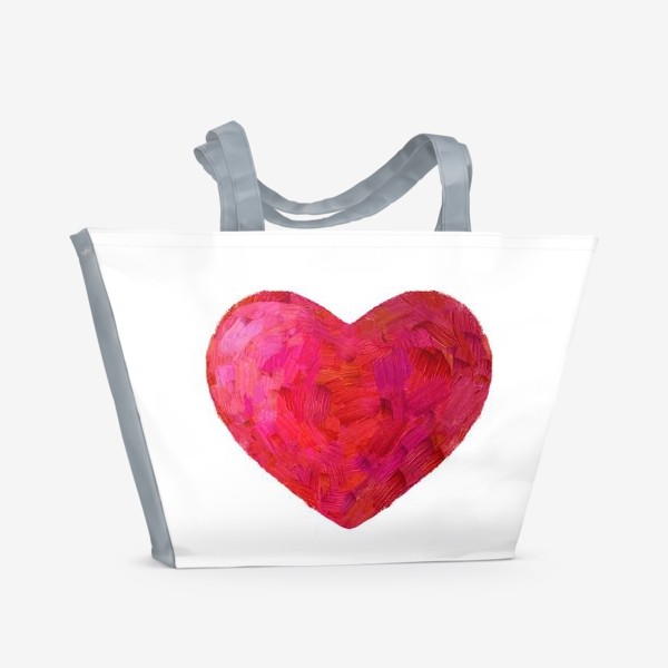 Пляжная сумка «Сердце мазками краски»