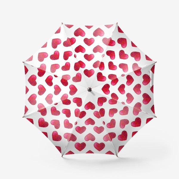Зонт «Сердца мазками краски - паттерн»