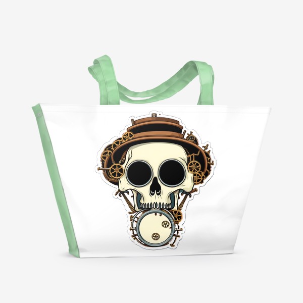 Пляжная сумка «Стимпанк Скелетон»
