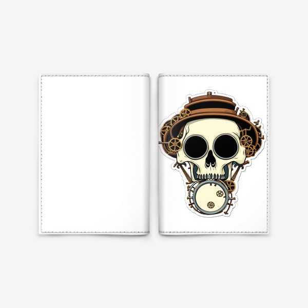 Обложка для паспорта «Стимпанк Скелетон»