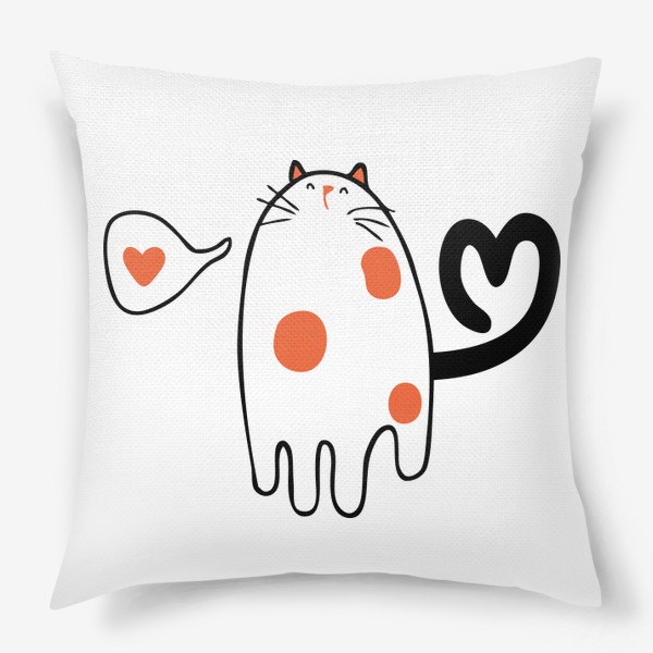 Подушка «Кот любит тебя»