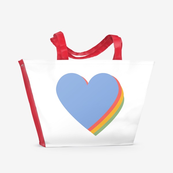 Пляжная сумка «Многослойное сердце»
